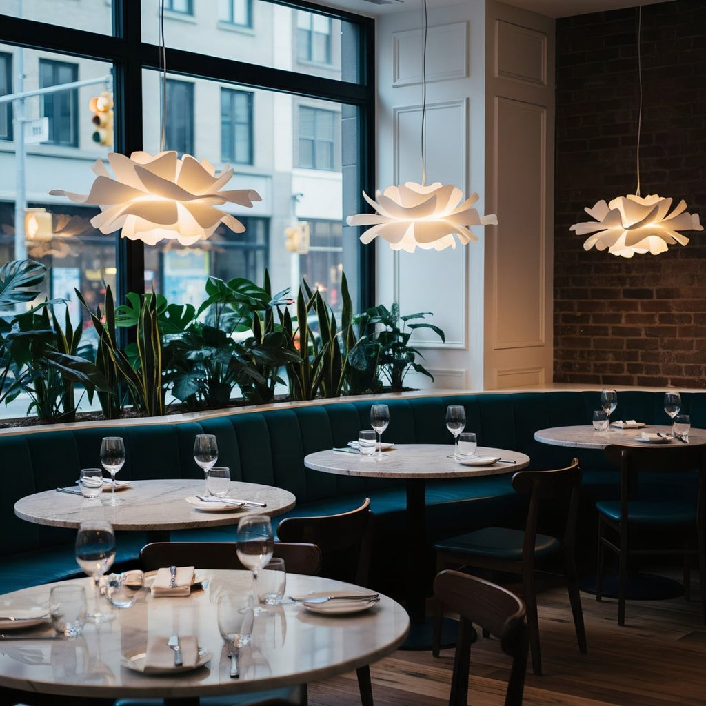 Luminale Lotus Sarkıt Lamba, Modern Yemek ve Oturma Odaları İçin Sıcak Işıkla