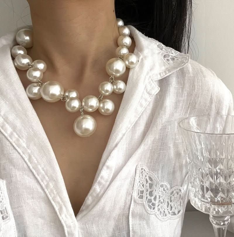 Aurelia Pearl Necklace Timeless Elegance For Women Resin Pearl Jewelry
