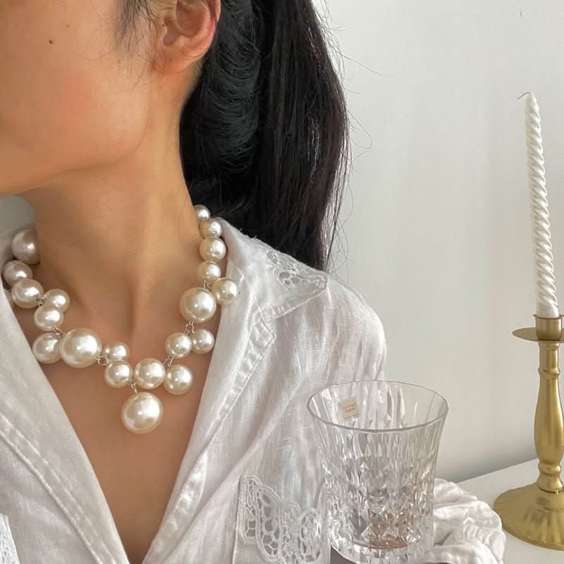 Aurelia Pearl Necklace Timeless Elegance For Women Resin Pearl Jewelry