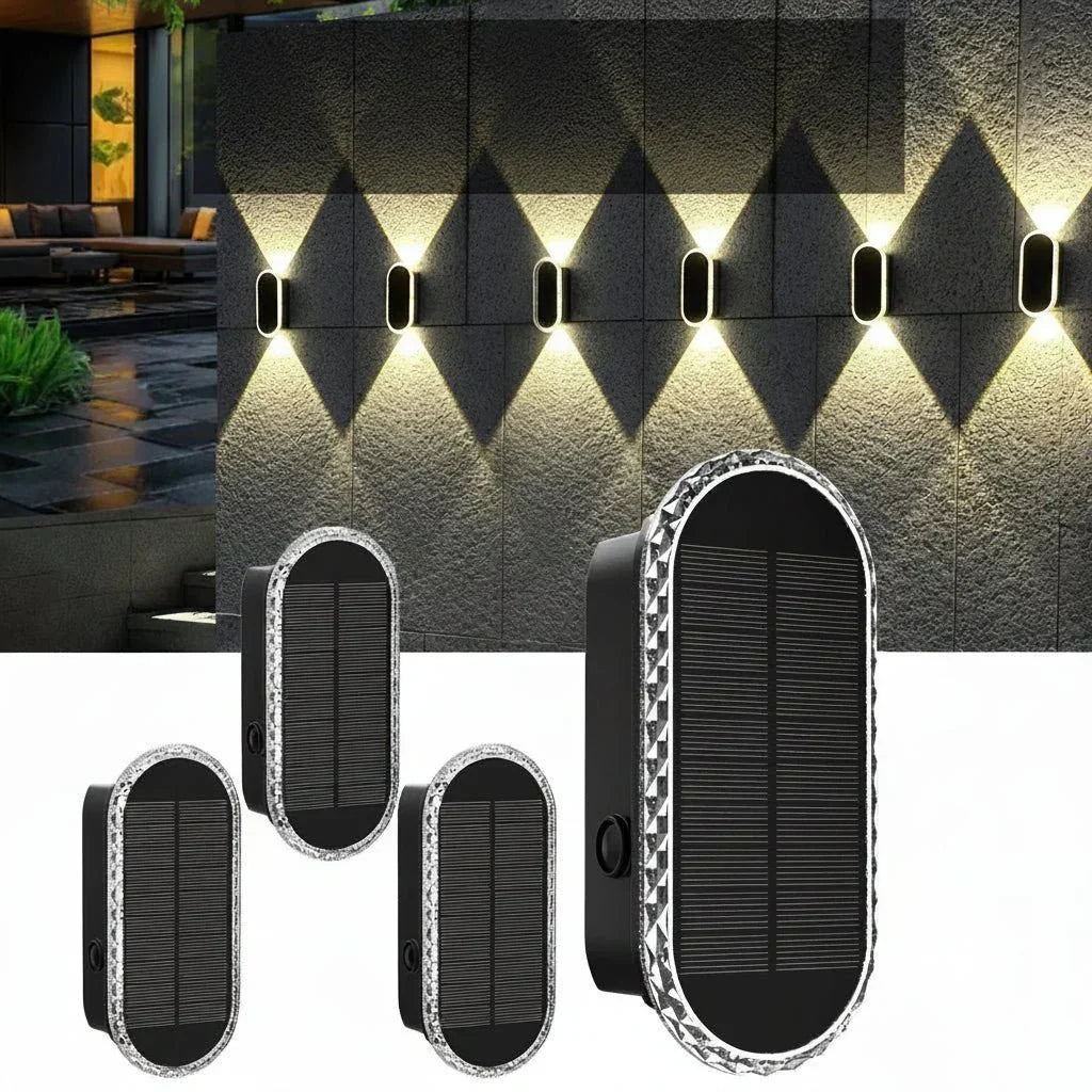 פנסי גדר סולאריים LUXSOLIS עם שלושה מצבים ותאורה אוטומטית