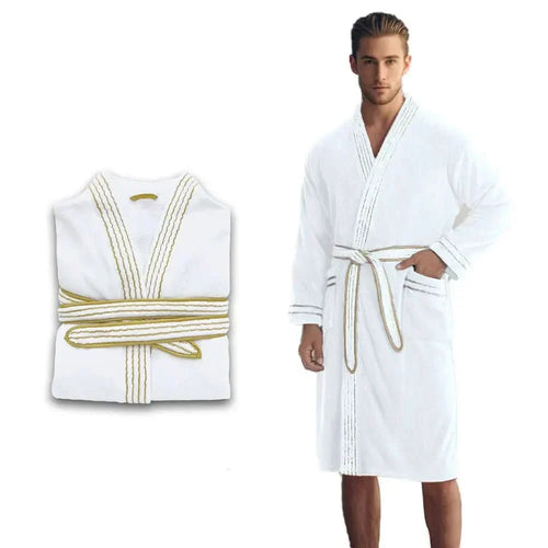 AureLux Velvet Herrenbademantel aus dickem Samt für eleganten Komfort