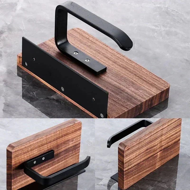 Porta rotolo in legno moderno Timberflow per bagni contemporanei