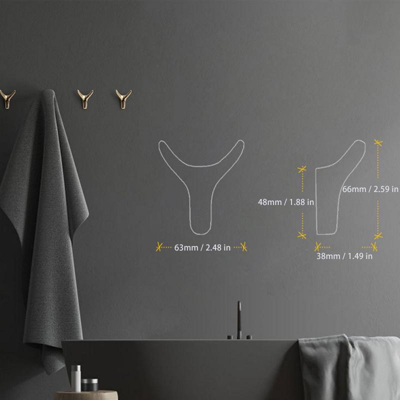 BULLHOOK Wandhaken aus Zinklegierung mit Horn-Design für stilvolle Organisation