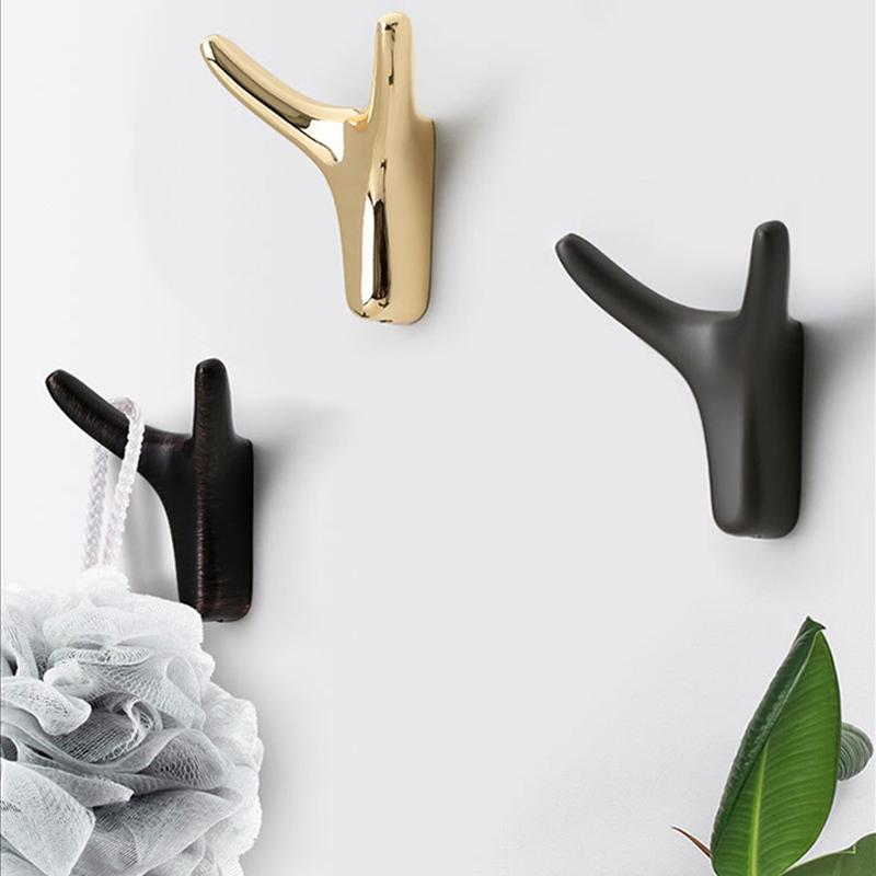 BULLHOOK Wandhaken aus Zinklegierung mit Horn-Design für stilvolle Organisation