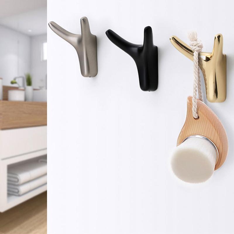 BULLHOOK Wandhaken aus Zinklegierung mit Horn-Design für stilvolle Organisation
