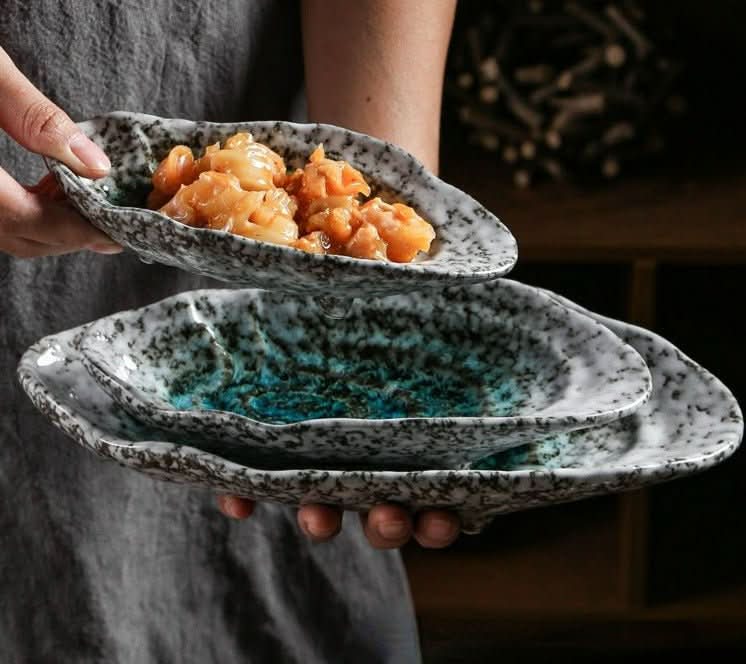 Lumina Skjellformet Holdbart Keramisk Servise for Vertskap som Serverer Sushi