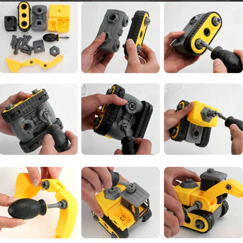 BuildMate | DIY Construction Trucks Playset For Engineering And Imaginative Play | Orntli