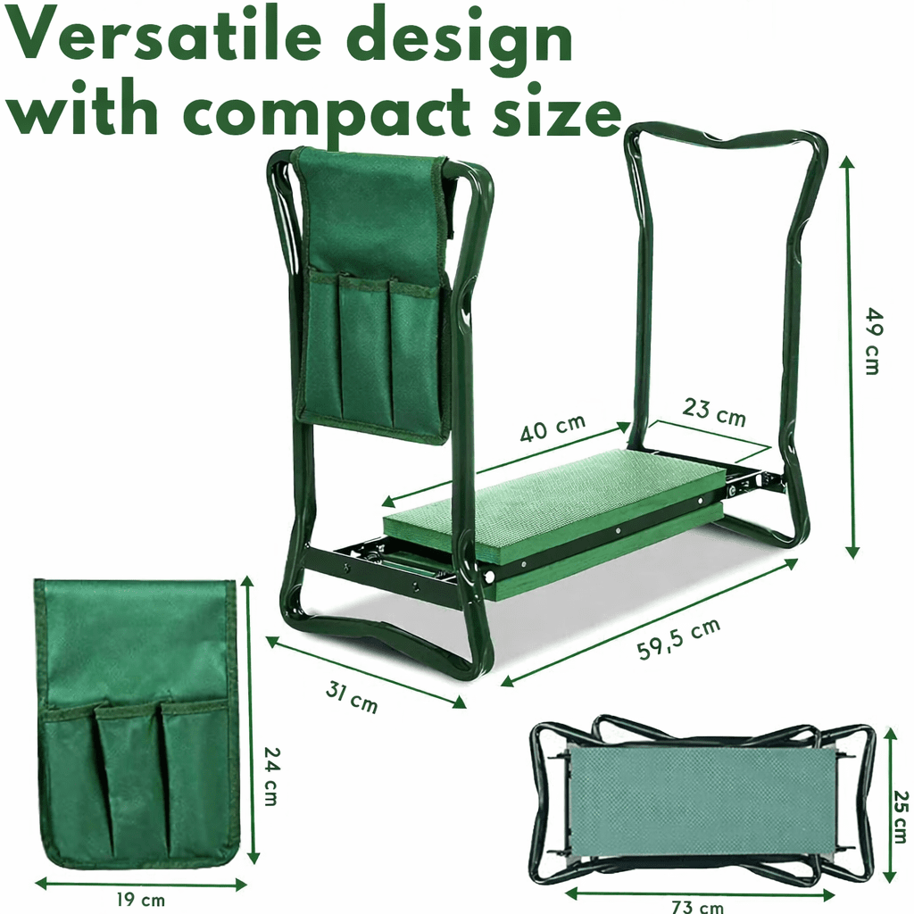 EverEase ergonomisk hagekneeler og sete to-i-ett for smertelindring