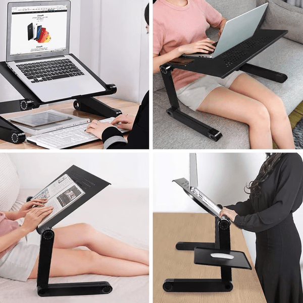 Ergonomiczna podstawka pod laptop PulseFlex 360 z pełnym obrotem dla pracowników zdalnych