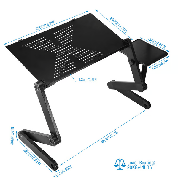 Ergonomiczna podstawka pod laptop PulseFlex 360 z pełnym obrotem dla pracowników zdalnych