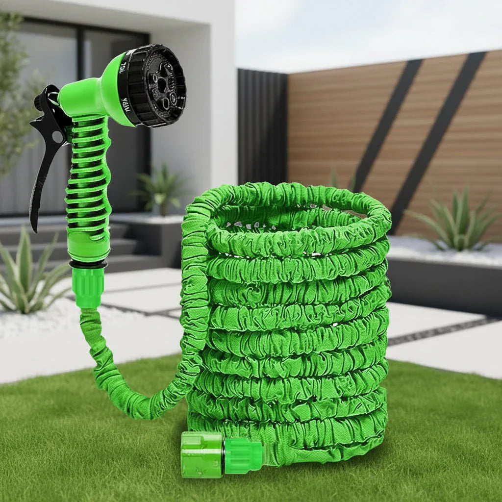 HYDROFLEX PRO ausziehbarer Schlauch für Garten und Terrasse mit sieben Sprühmuster