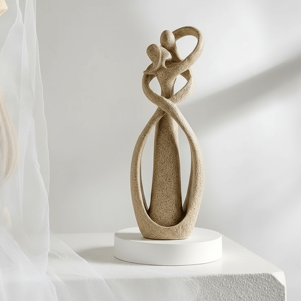 Amora Embrace Sculpture For Couples: Love And Connection, Timeless Home Decor