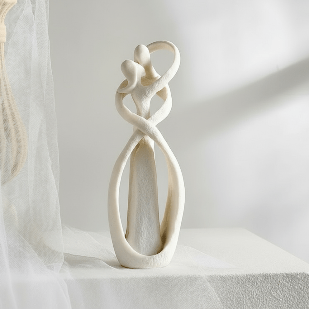 Amora Embrace Sculpture For Couples: Love And Connection, Timeless Home Decor
