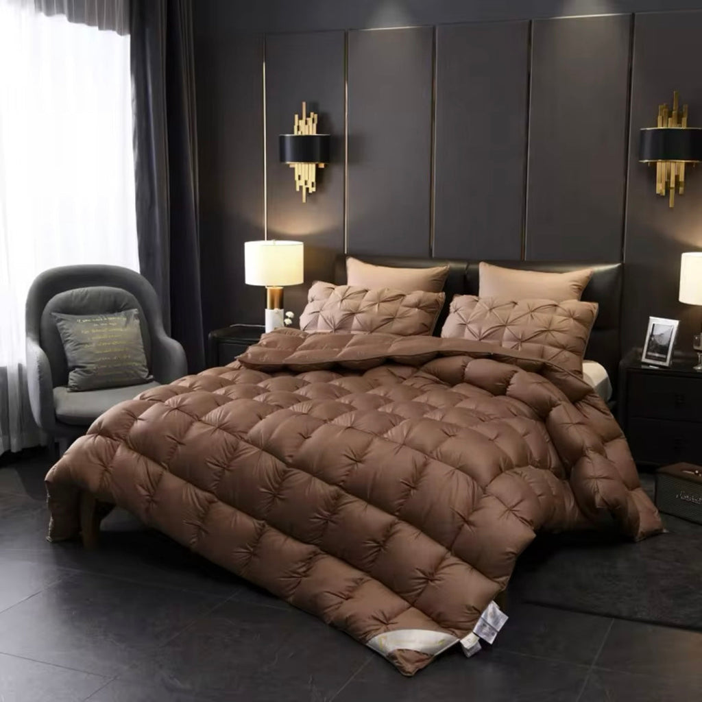 Orntli Liora Brown Goose Down Comforter Lightweight Luxury