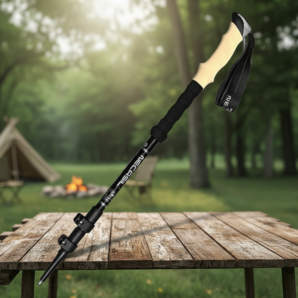 Bastões de Trekking TrailPeak com Sistema Anti-Choque Ajustável para Caminhantes de Resistência