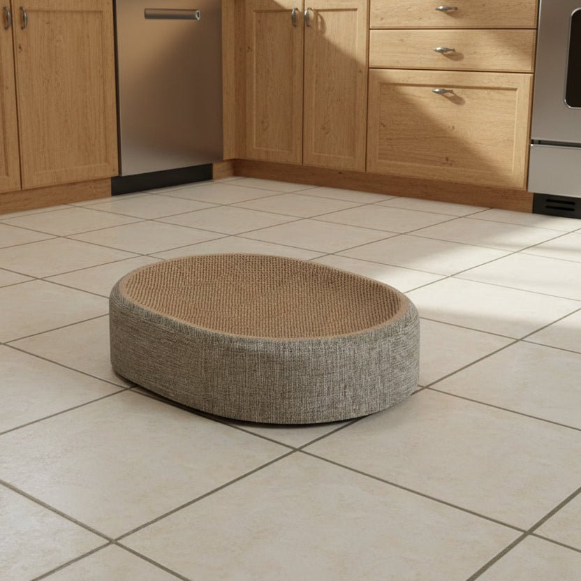 NuzzleNest Braided Oval Sisal Cat Lounger For Scratching And Cozy Sleep For Cats