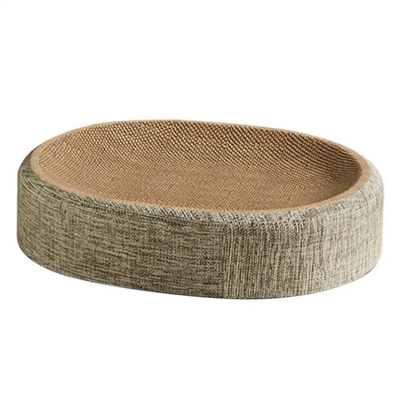 NuzzleNest Braided Oval Sisal Cat Lounger For Scratching And Cozy Sleep For Cats