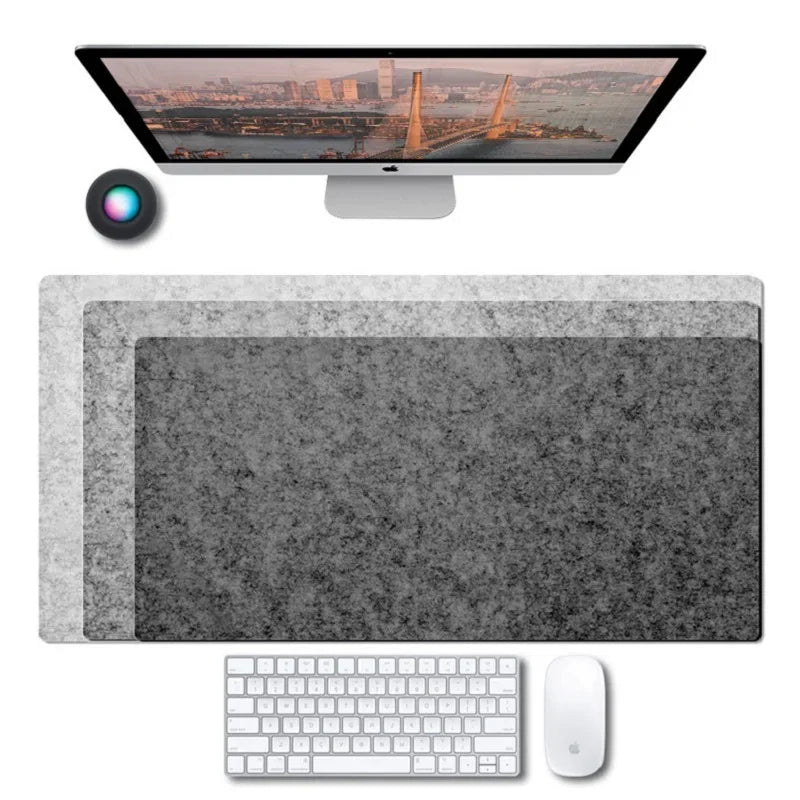 LumenPad Filz-Schreibtischunterlage für Gaming und Arbeit mit rutschfester Wolloberfläche