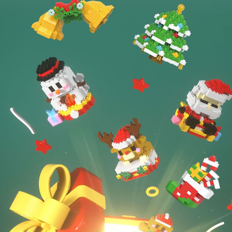 Frosty Blocks julebyggesett for kreativ lek for barn