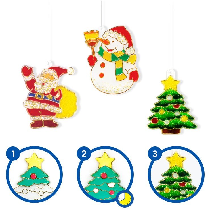 NovaGlass Weihnachts-Glasmalset für alle Altersgruppen Kreatives Lernen