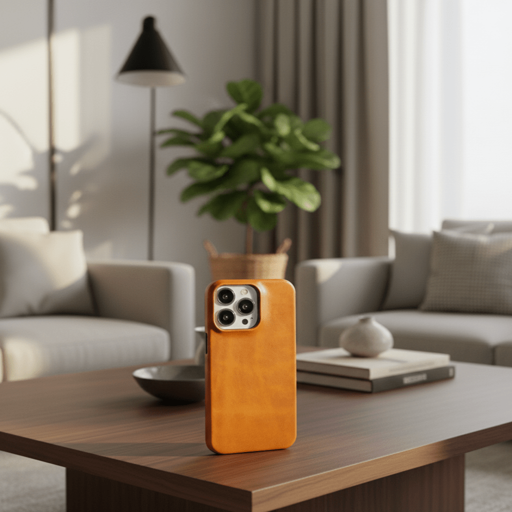 LuxeHide Premium Echtleder MagSafe iPhone-Hülle mit Öl-Wachs-Beschichtung