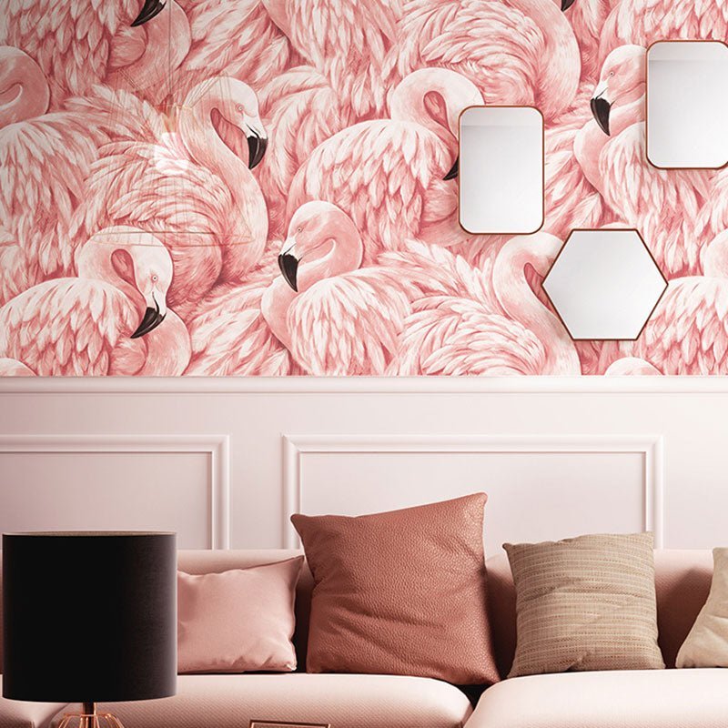 NovaTide Flamingo Rose tapet til soveromsvegger, 10 M x 52 cm