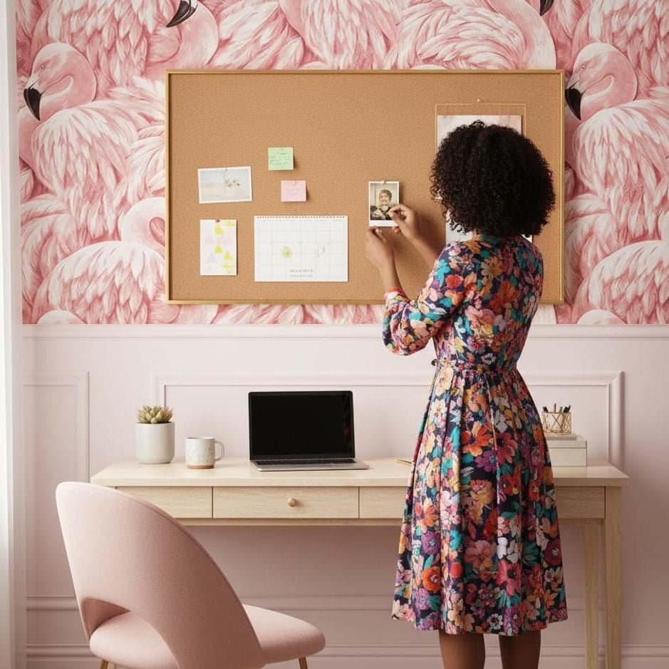 NovaTide Flamingo Rose tapet til soveromsvegger, 10 M x 52 cm