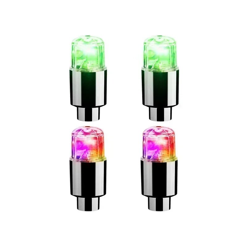 LumaPulse LED Valve Caps For Tires And Bicycles Motion Activated Glow For Cyclists