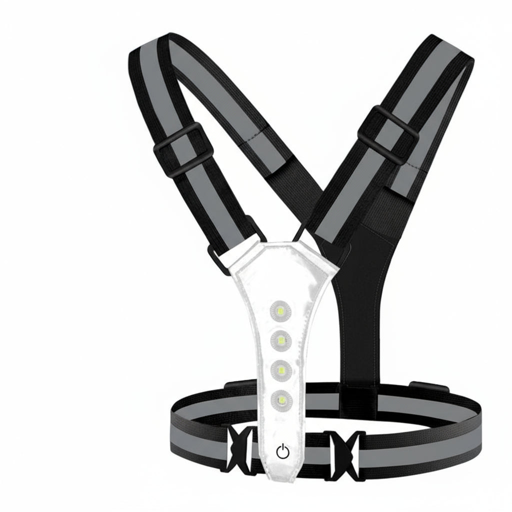 LumaGlow USB wiederaufladbare LED-Weste für Laufen, Radfahren und Wandern mit 360° Sichtbarkeit