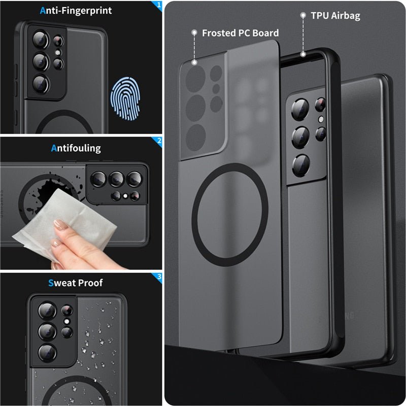 Coque magnétique antichoc GraniteGuard pour téléphones Android