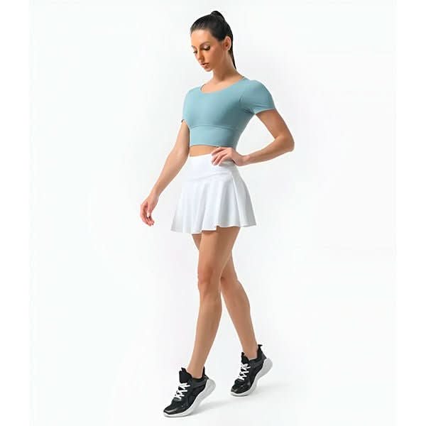 SwiftMove Sporty Womens Skirt With Built-In Shorts And Bag