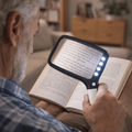 ClarityPro kézi nagyító 3x fényes LED világítással olvasáshoz és kézműves munkákhoz
