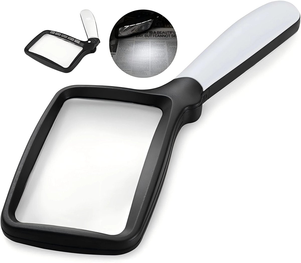 ClarityPro kézi nagyító 3x fényes LED világítással olvasáshoz és kézműves munkákhoz
