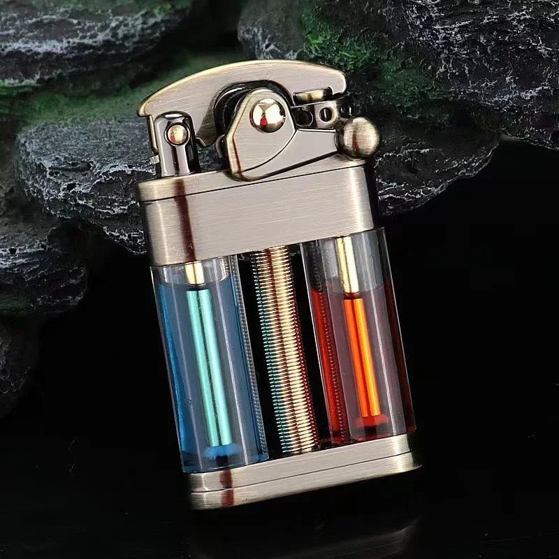 TrailForge MultiFuel Outdoor Lighter With Clear Casing For Campers And Hikers
