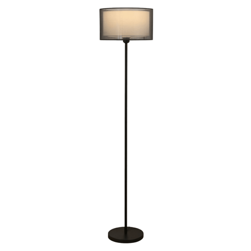 60-Zoll-Stehlampe mit Stoffdiffusor und Netzschirm