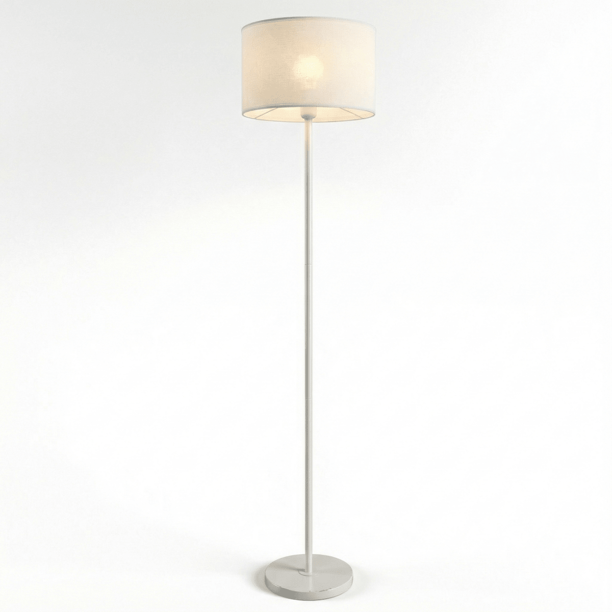60-Zoll-Stehlampe mit Stoffdiffusor und Netzschirm