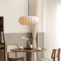 Round Pendant Light With Fabric Shade 12 Inch Diameter Ceiling Mount