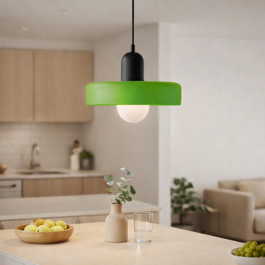 Astraeon Deckenlampe aus bauhaus-inspiriertem farbigem Glas für den Innenbereich