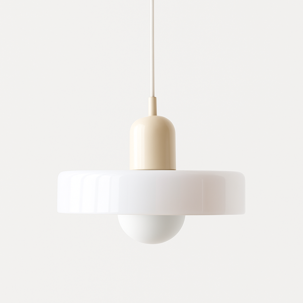 Astraeon Deckenlampe aus bauhaus-inspiriertem farbigem Glas für den Innenbereich