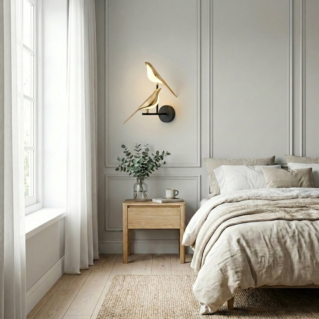 Luminora stilvolle Messing-Wandleuchte für Schlafzimmer und Innenbereich