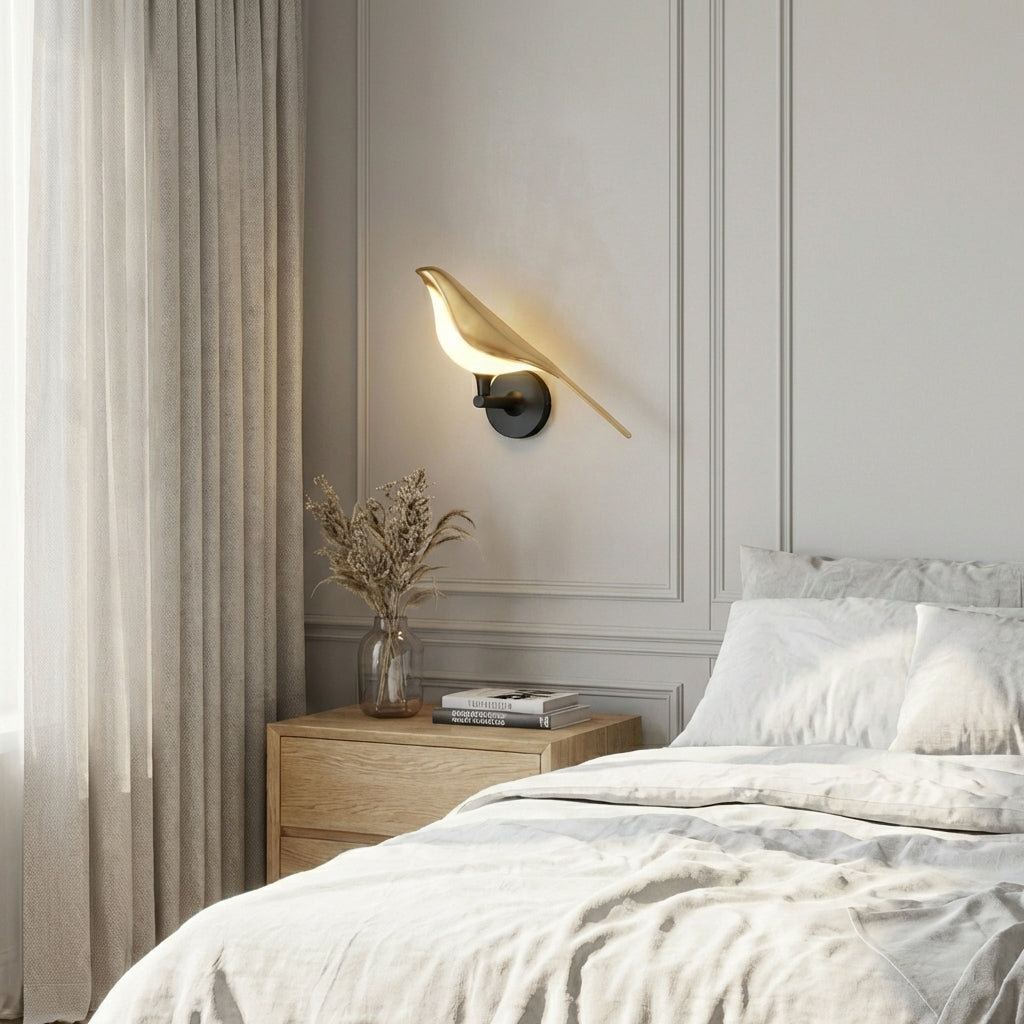 Luminora stilvolle Messing-Wandleuchte für Schlafzimmer und Innenbereich