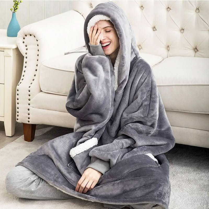 CozyNest Fleece Hettekåpepledd for Ultimat Komfort og Varme på Koselige Kvelder