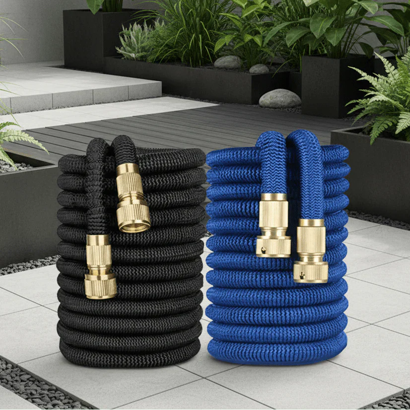 HYDROSTRETCH Teleskopierbarer flexibler Gartenschlauch für Garten und Auto