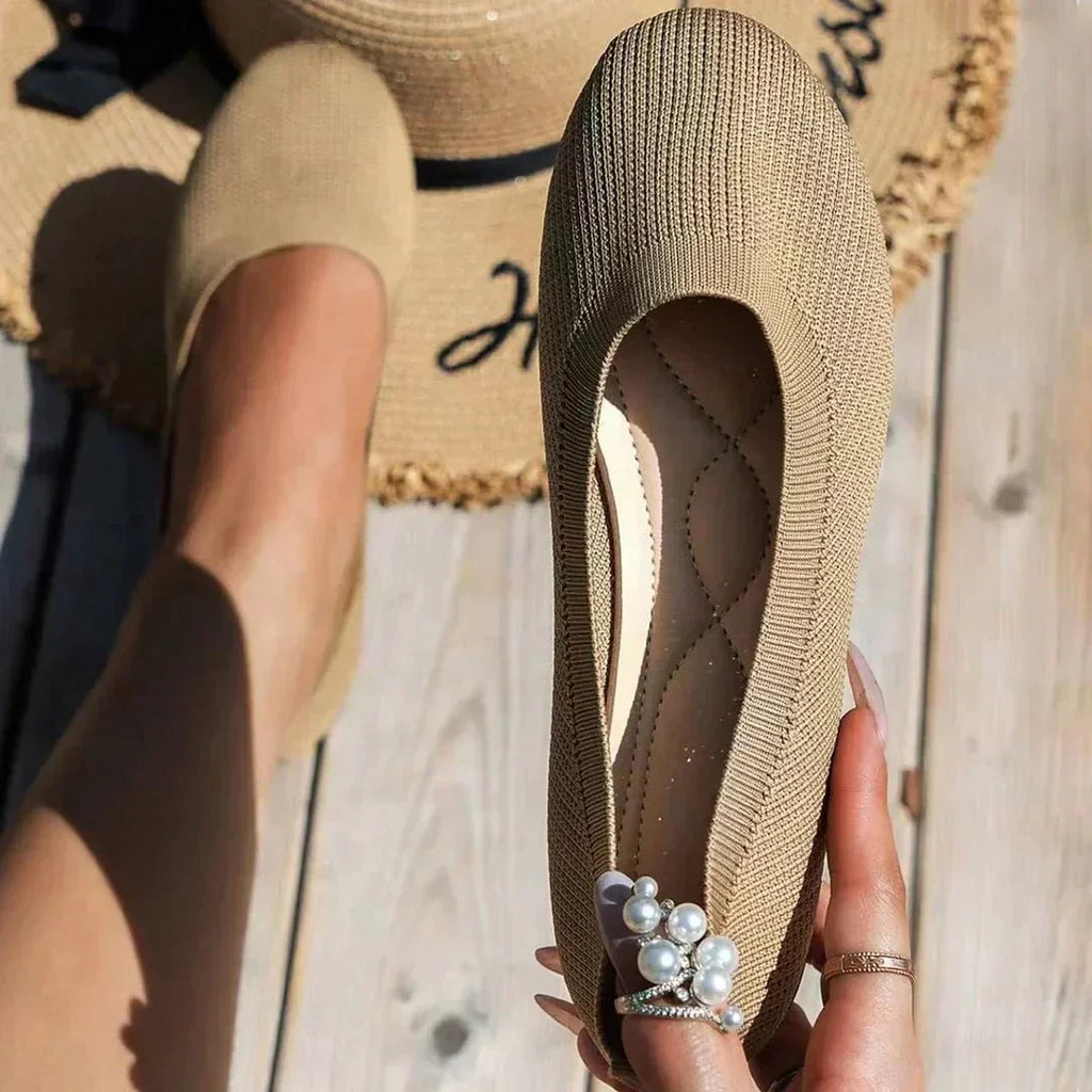 Women's Flexible Ballerina Flats With Soft Fabric For Comfort