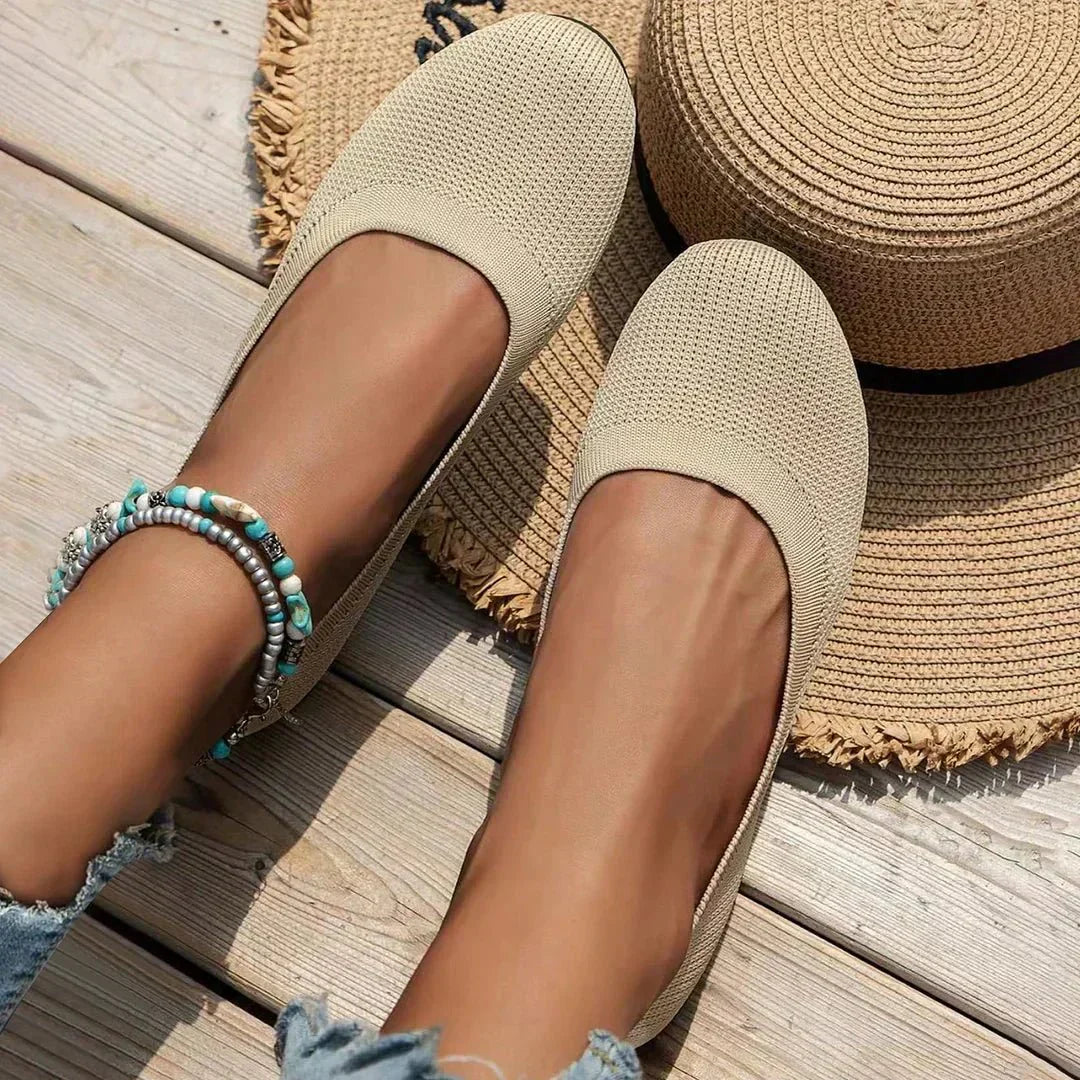 Women's Flexible Ballerina Flats With Soft Fabric For Comfort