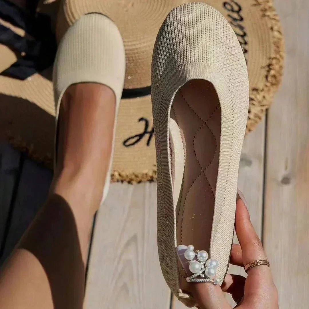 Women's Flexible Ballerina Flats With Soft Fabric For Comfort