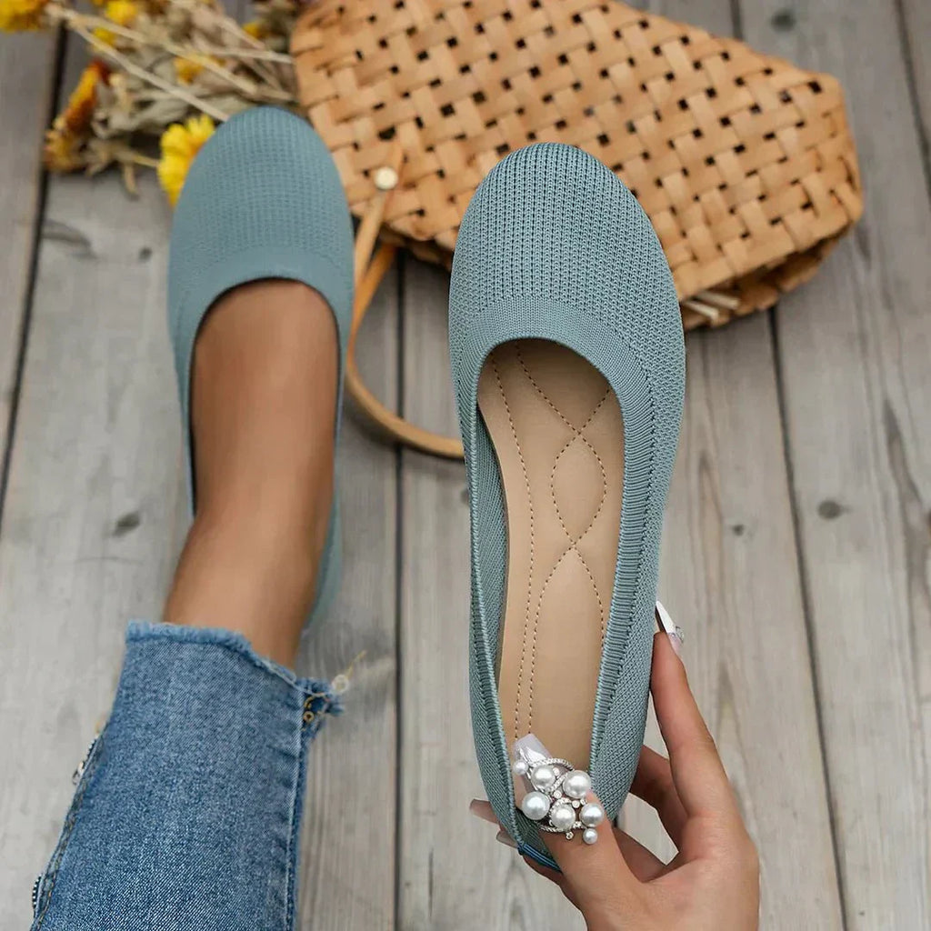 Women's Flexible Ballerina Flats With Soft Fabric For Comfort