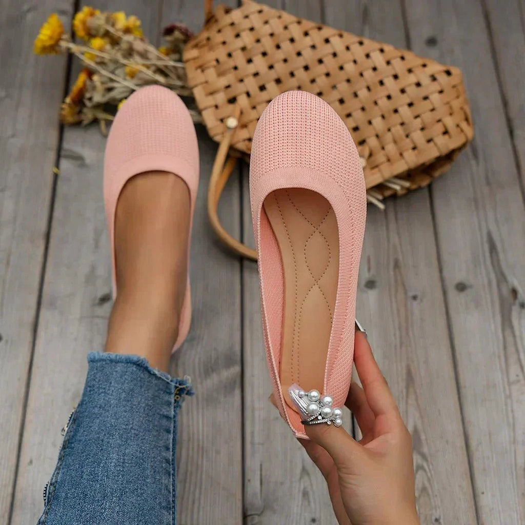 Women's Flexible Ballerina Flats With Soft Fabric For Comfort
