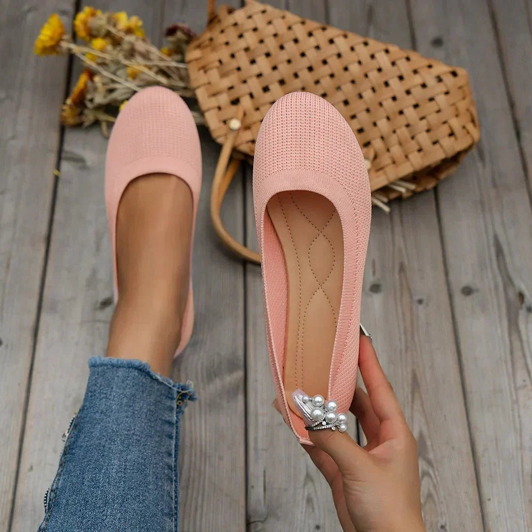 Women's Flexible Ballerina Flats With Soft Fabric For Comfort