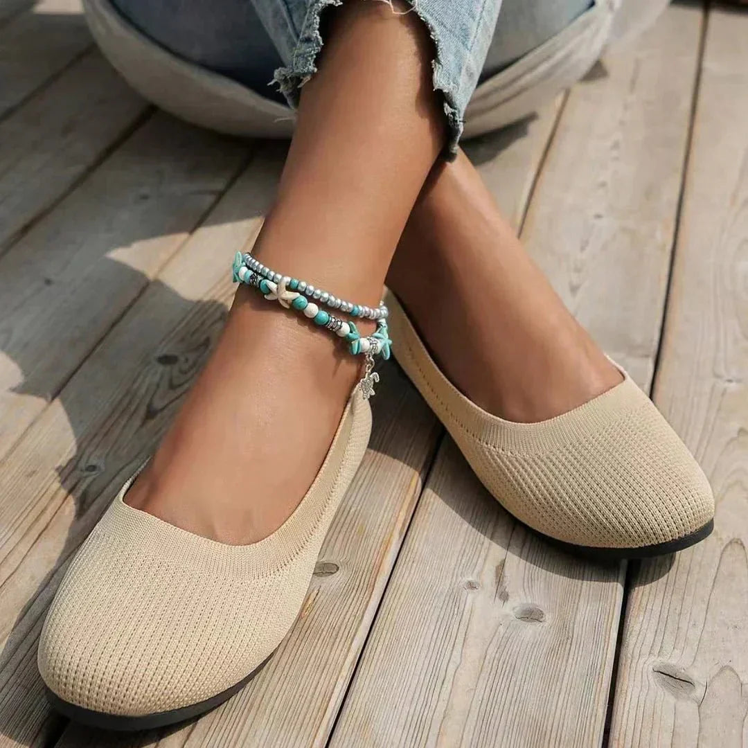 Women's Flexible Ballerina Flats With Soft Fabric For Comfort